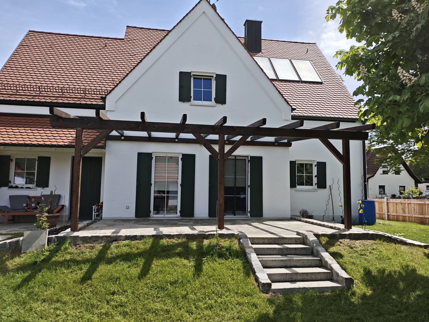 Terrassenüberdachung Pergola in Holzbauweise
